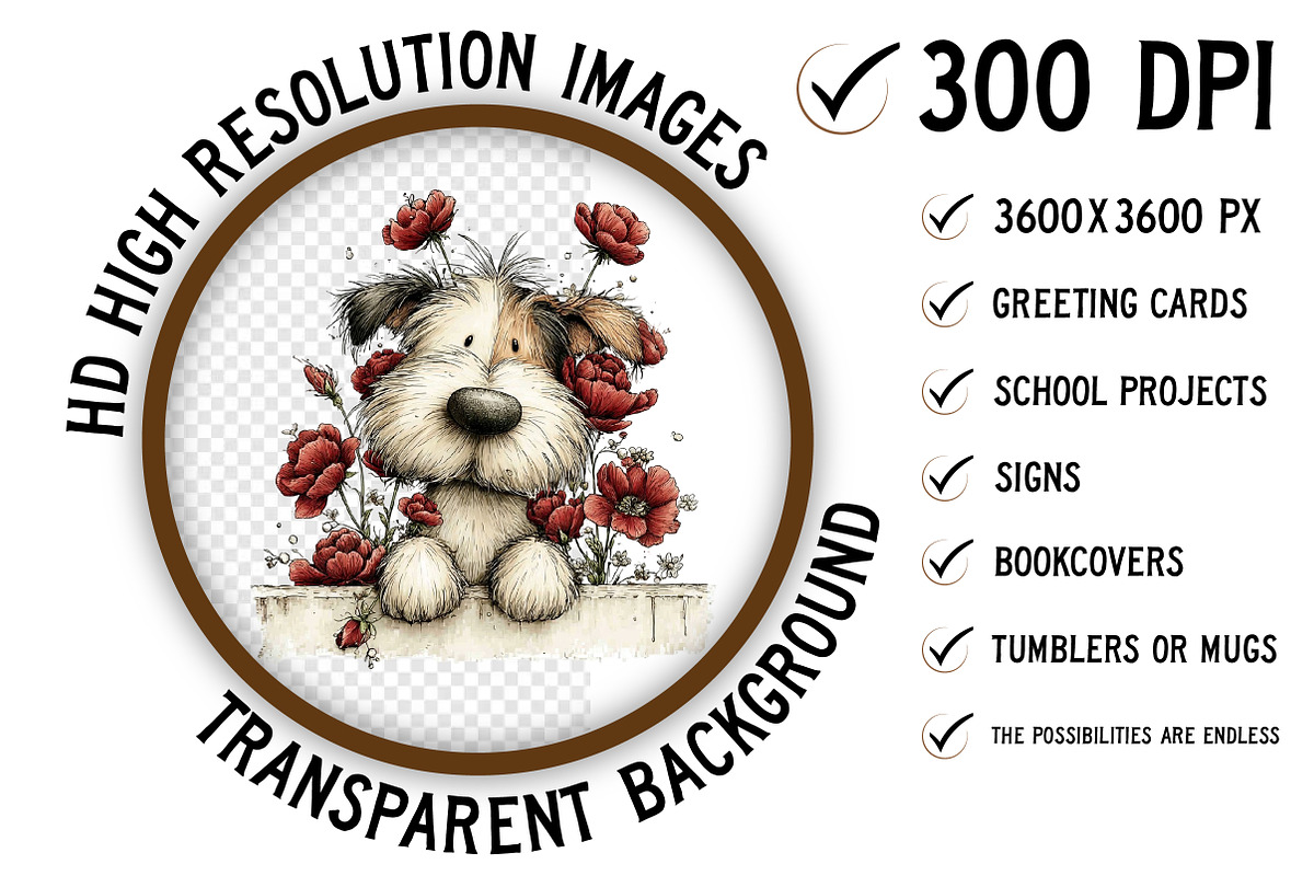 Funny Valentine Peeking Dog Clipart, an Illustration by Craft Nest (Photo 2 of 11)