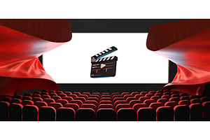 3D Movie Theater, Cinema Hall With