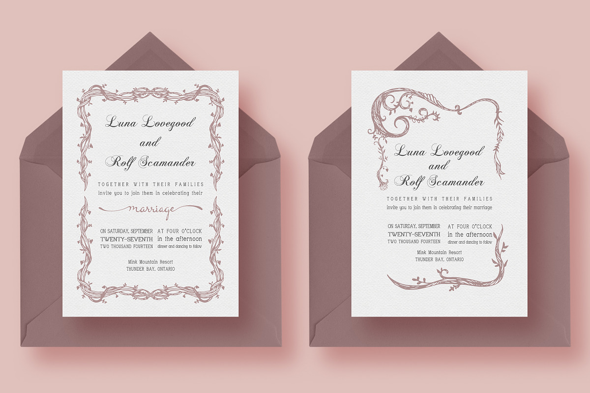 Vine Wedding Invitation Suite, an Invitation Template by Knotted Design (Photo 4 of 4)