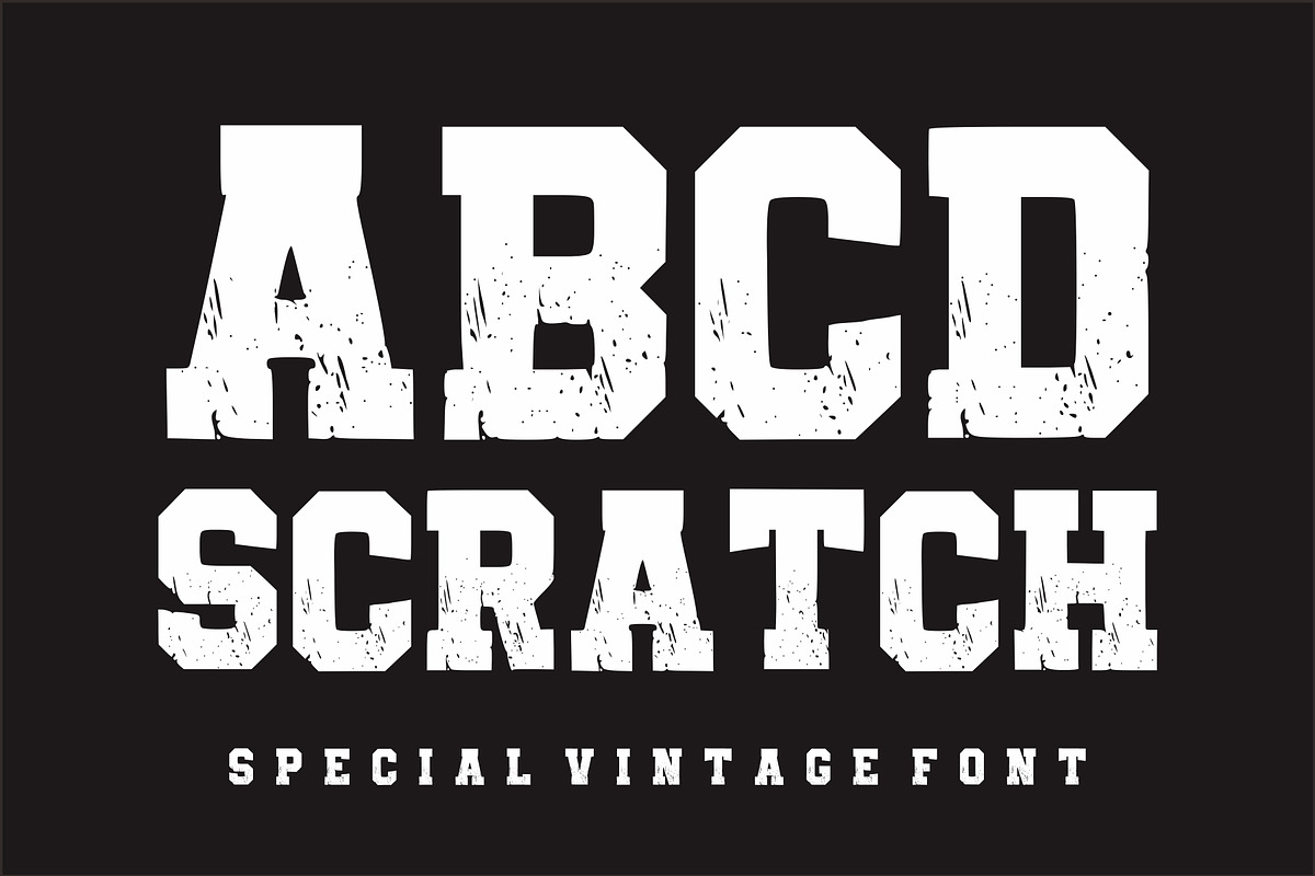 ABCD Scratch, a Font by Limited.studio (Photo 1 of 6)