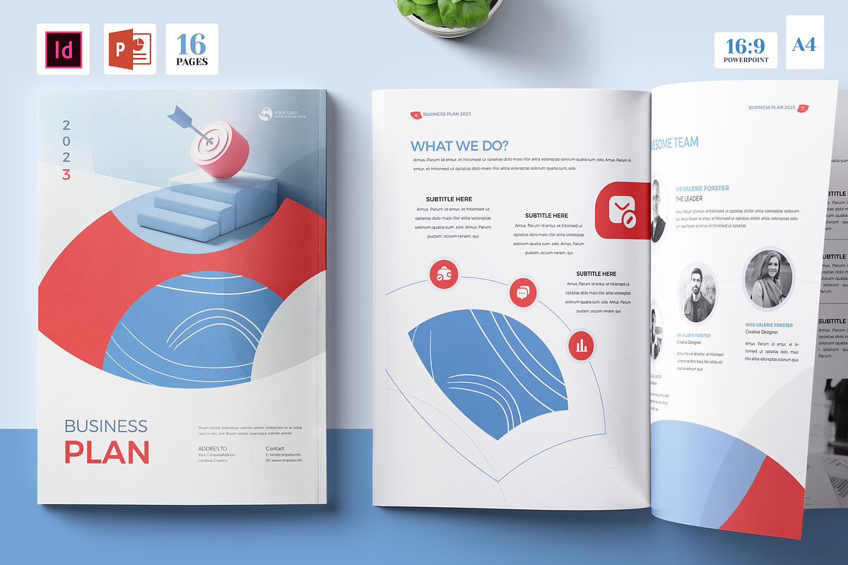 Business Plan, InDesign | PowerPoint, a Brochure Template by Template Zone (Photo 1 of 10)