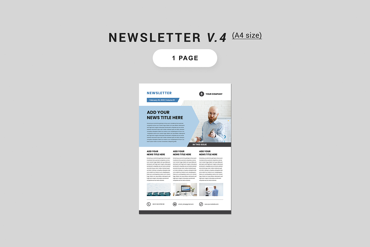 Newsletter Bundle | MS Word & Indd, a Magazine Template by Leaflove (Photo 5 of 10)