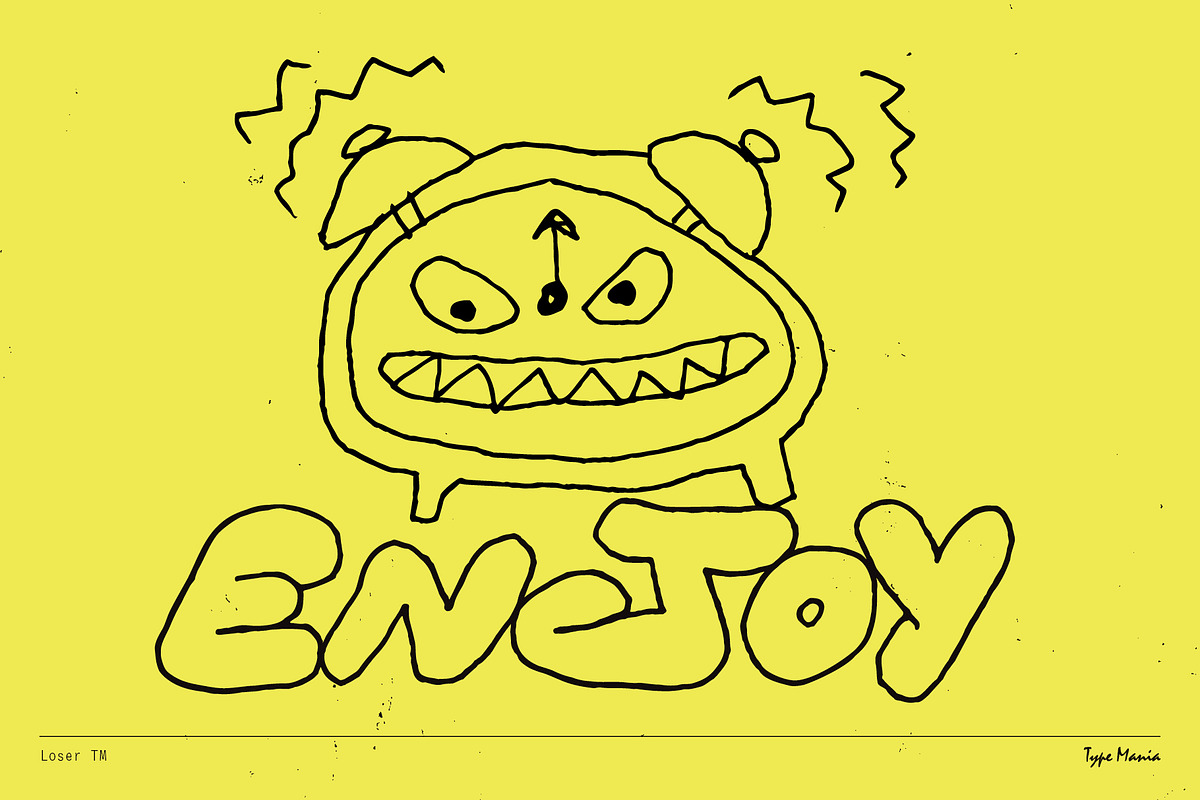 Loser TM – Comfy Bubble Script, a Handwritten Font by Type Mania (Photo 6 of 11)
