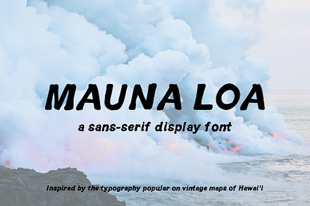 Vintage Hawaiian Font: Mauna Loa, a Sans Serif Font by Midnight Grim