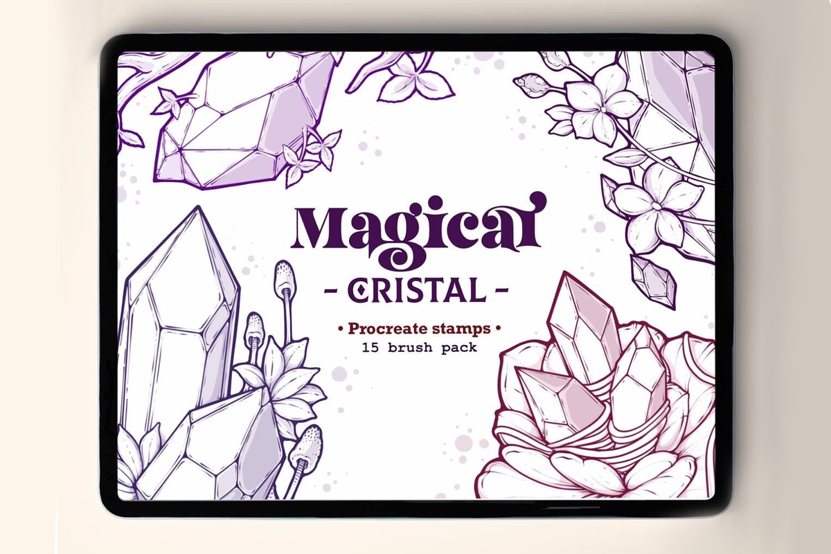 Magical Cristal Procreate Brushes, a Brush Add-On by TheDoodleSweets (Photo 1 of 5)