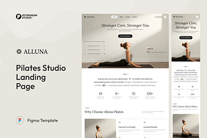 Alluna – Pilates Studio Landing Page, a Websites & App Template by peterdraw
