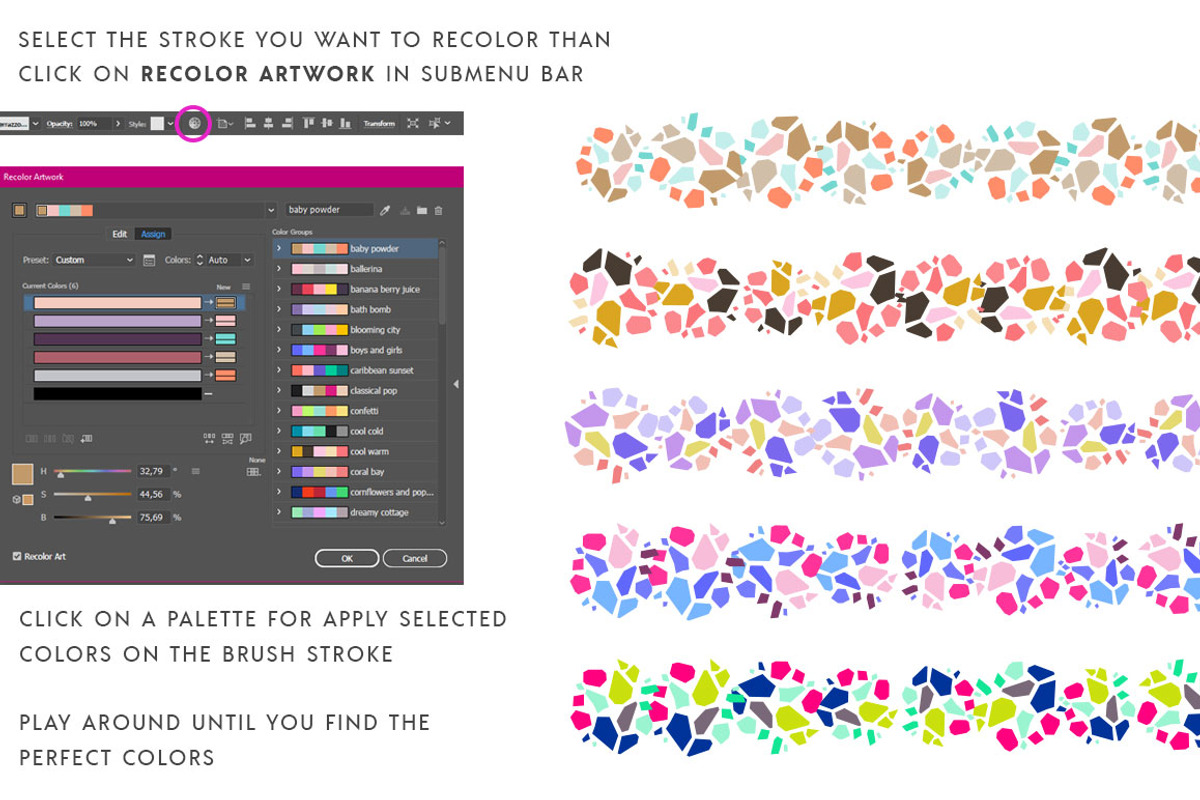 Terrazzo Vector Brushes, a Brush Add-On by Pulpixel Design (Photo 4 of 8)