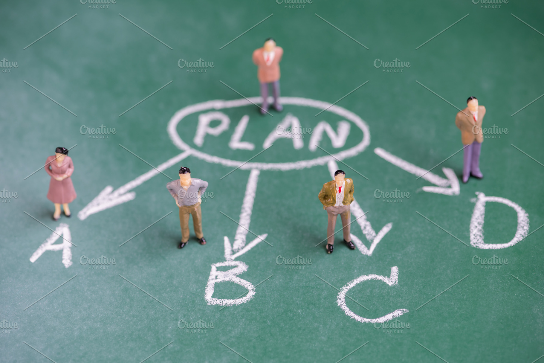 miniature people in circle chalk, a Background Photo by WindWalker
