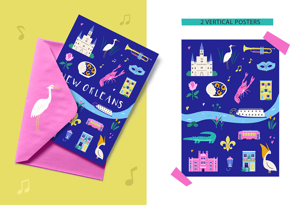 New Orleans Illustrated Map & Poster, an Illustration by danceyourlife (Photo 3 of 6)
