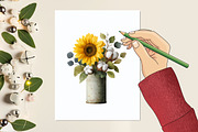 Autumn Sunflowers Clipart, a Graphic by designcity5 (Thumbnail 6 of 6)