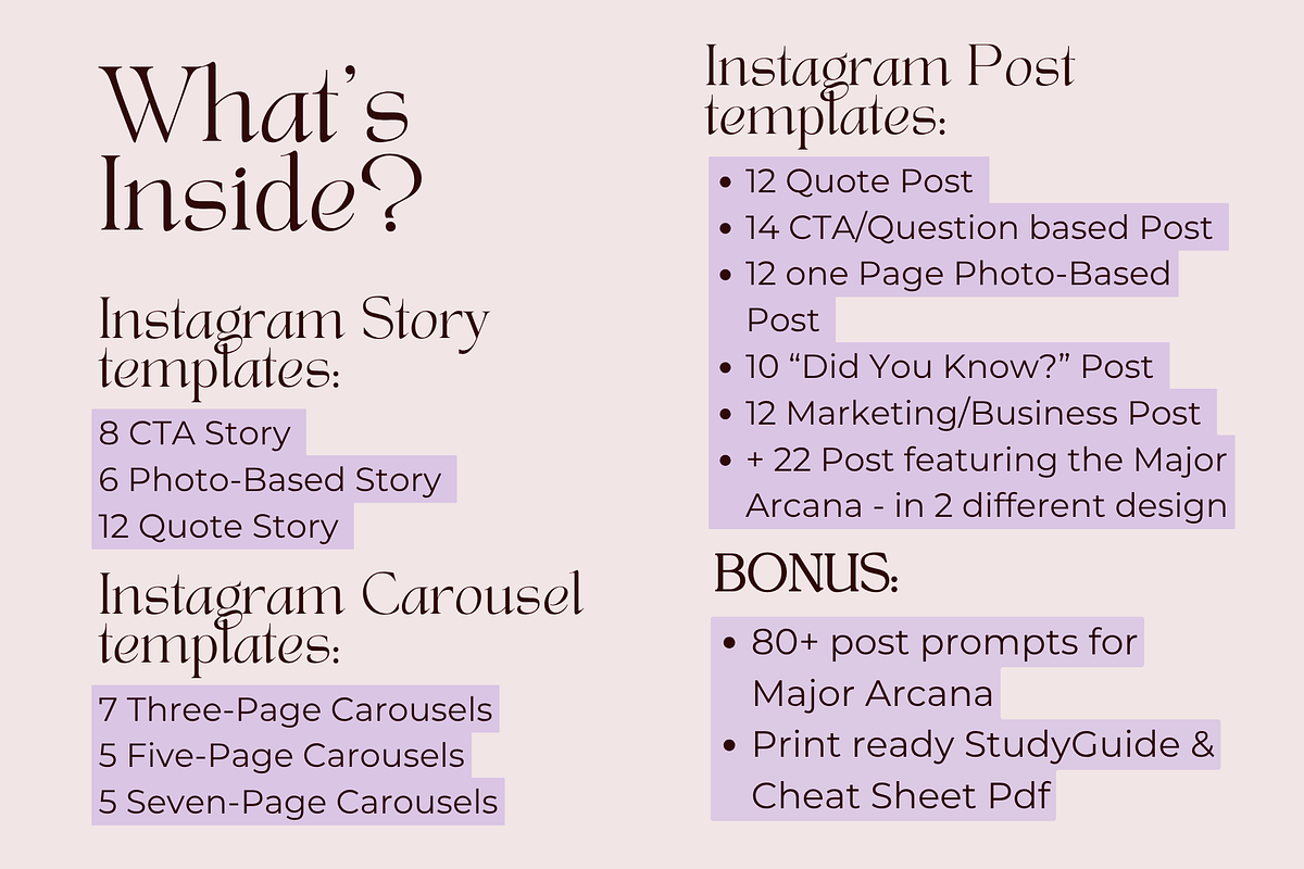 Tarot Reader Social Media Kit BUNDLE, a Social Media Template by Mochi Atelier (Photo 2 of 12)