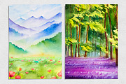Spring Landscapes. Watercolor., an Illustration by AlexGreenArt (Thumbnail 4 of 13)