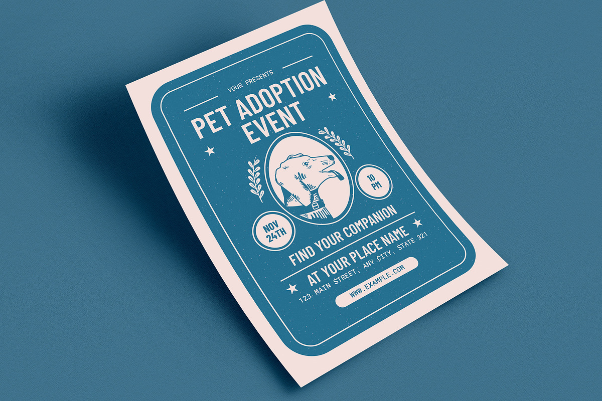 Retro Pet Adoption Event Flyer, a Flyer Template by Guuver (Photo 3 of 3)