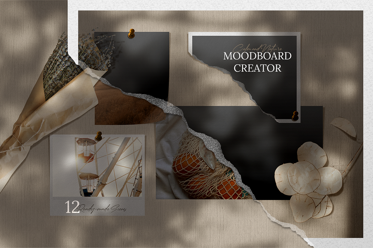 Calma Aesthetic Moodboard Creator, a Books & Magazine Mockup by Designspace (Photo 7 of 11)