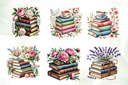 Pretty Books with Flowers Sublimatio, an Illustration by CreationArt (Thumbnail 4 of 5)