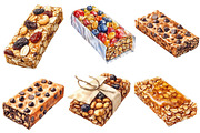Granola Bar Watercolor Clipart, an Illustration by Designworld (Thumbnail 3 of 7)
