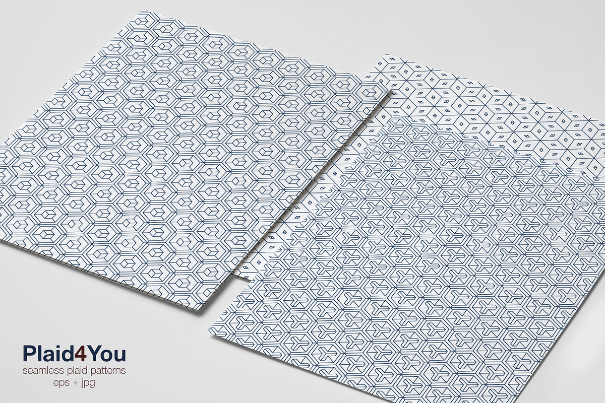 Geometric Seamless Patterns Vector, a Background Graphic by Plaid4You (Photo 4 of 7)