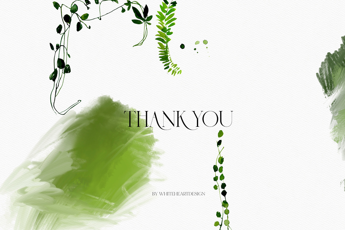 Tropical Greenery Watercolor Clipart, an Illustration by whiteheartdesign (Photo 22 of 22)
