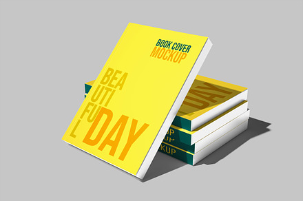 14 PSD Realistic Book Cover Mockup, a Print Template by rahmatmoscae