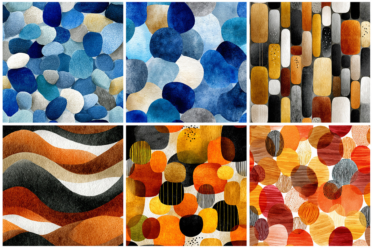 Autumn Abstract Seamless Pattern, a Texture Graphic by CitraGraphics (Photo 3 of 7)