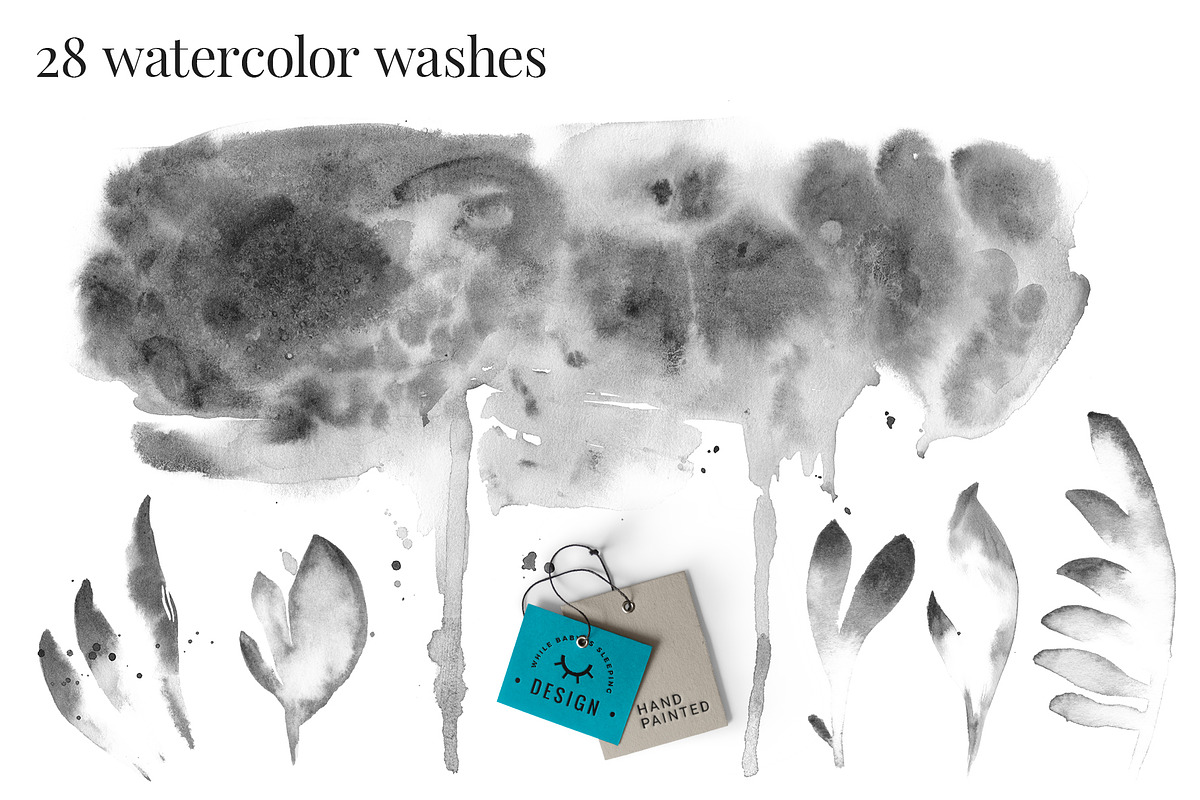 Black Ink Flowers and Watercolor, an Illustration by WBS Design (Photo 8 of 26)