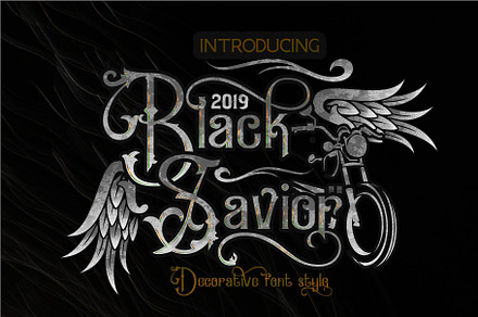 Black Savior Victorian retro Font, a Symbol Font by SHEILLA