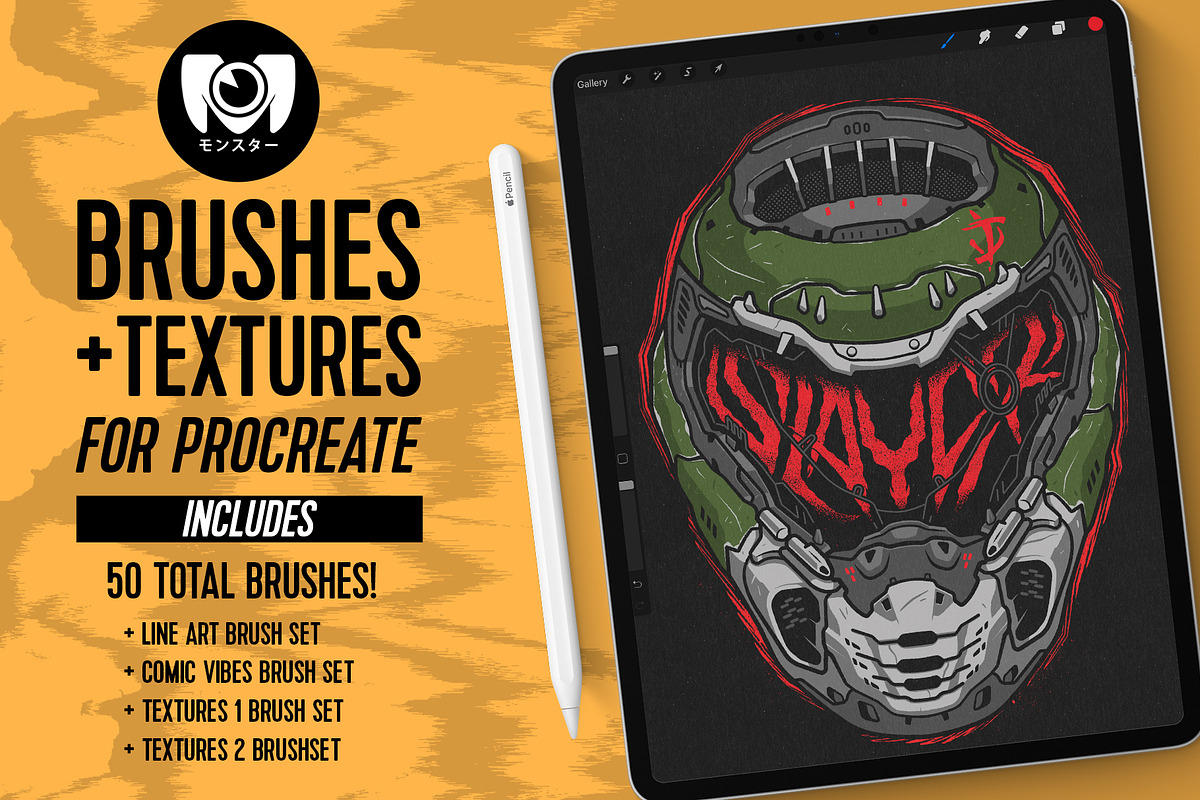 Procreate Brushes & Textures Bundle, a Brush Add-On by jorgetiradoart (Photo 1 of 5)