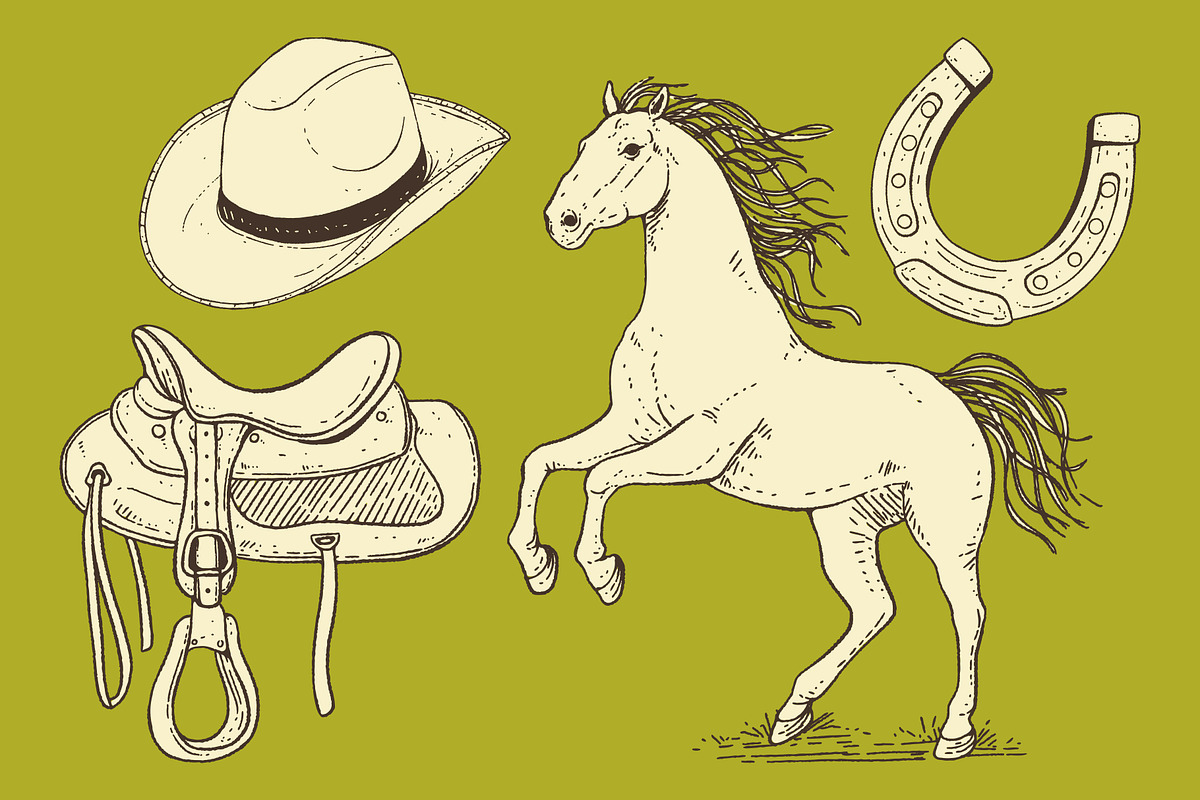 Western Design Set, an Illustration by Bromz Studio (Photo 4 of 5)