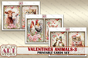 Valentines animals cards set-3, an Animal Illustration by CraftArtStory (Thumbnail 3 of 6)