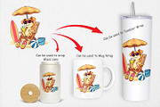 Summer Dog Clipart, a Graphic by Artnoy (Thumbnail 4 of 5)