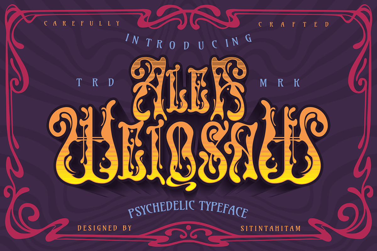Alea Weiqsaw + Extras, a Blackletter Font by Sitintahitam (Photo 1 of 8)