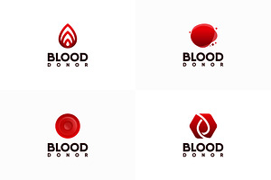 Set of Blood Donor Logo designs, a Branding & Logo Template by Lucky Creative