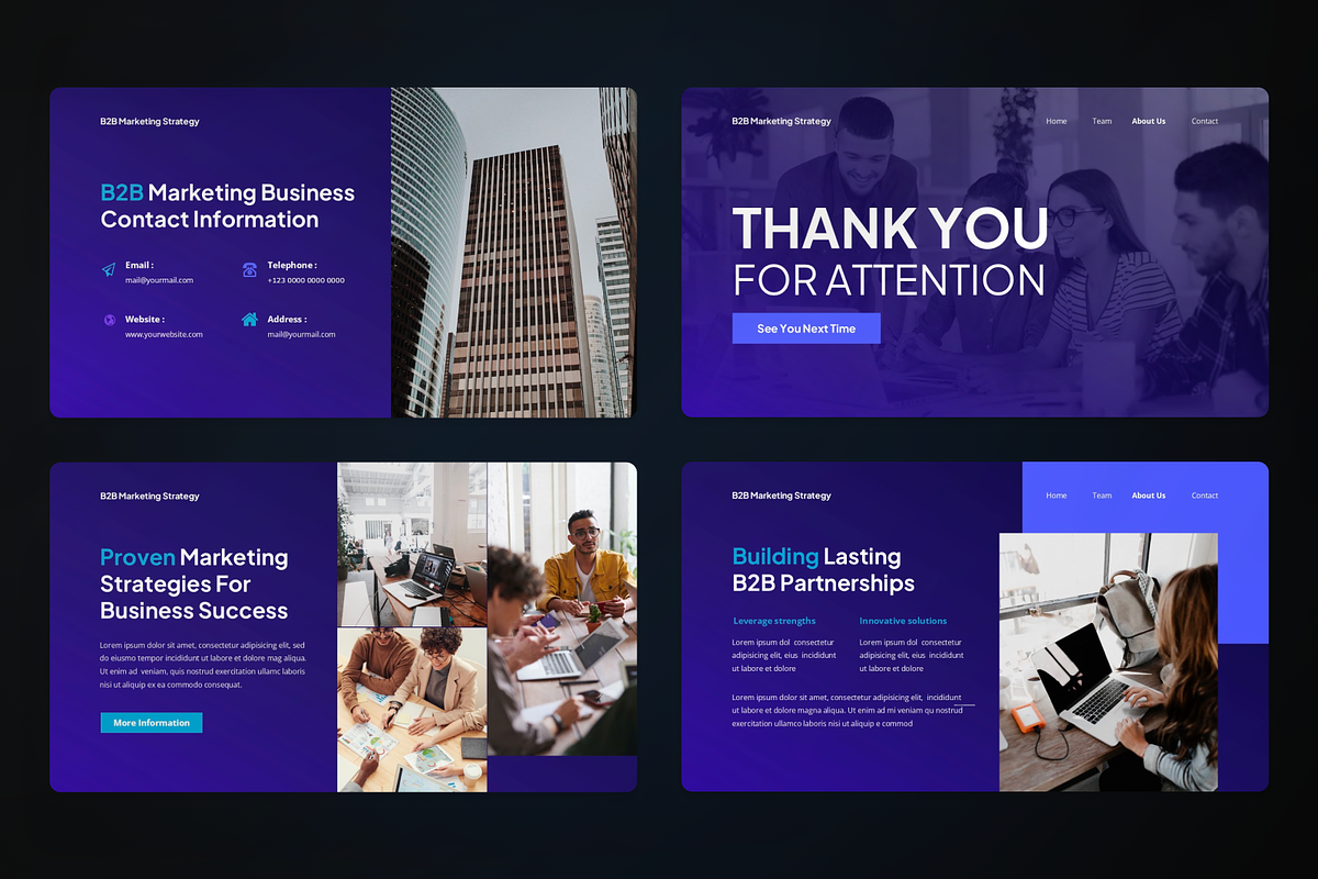 B2B Marketing Strategy Google Slides, a Presentation Template by SquidPixey (Photo 4 of 7)