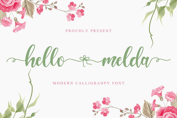 Hello Melda // Lovely Script Font preview 7