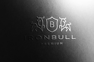 Logo Mockup Luxury Black Paper