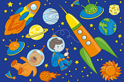 LITTLE SPACEMAN, a Decorative Illustration by FARAWAYKINGDOM (Thumbnail 3 of 7)