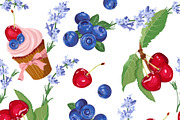 Berry & Pastry Seamless Patterns Set, a Pattern Graphic by artdemidova (Thumbnail 7 of 12)