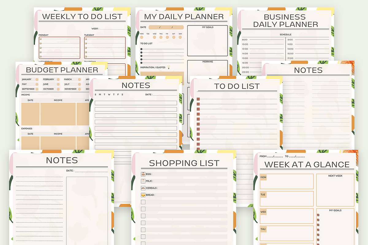 Canva Ultimate Planner Bundle Vol.2, a Stationery Template by ROJI CREATOR