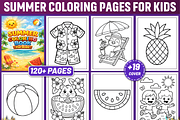 120 SUMMER COLORING PAGES for KIDS, a Seasonal Illustration by Ink Gallery (Thumbnail 1 of 4)