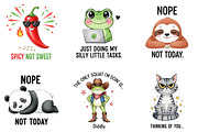 Funny Quotes Animals Clipart, an Illustration by DreamArtGraphic (Thumbnail 3 of 4)