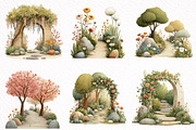 Whimsical Summer Pathway Clipart, an Illustration by DreamArtGraphic (Thumbnail 2 of 8)