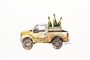 Watercolor Truck Clipart, an Object Illustration by New-School-Wave (Thumbnail 3 of 5)