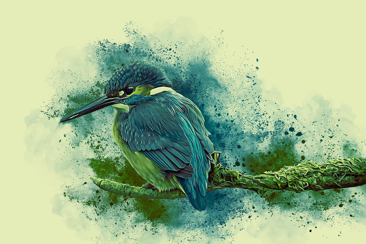 Watercolor Bird Painting Effect, an Action Add-On by Photoshop Action (Photo 20 of 21)