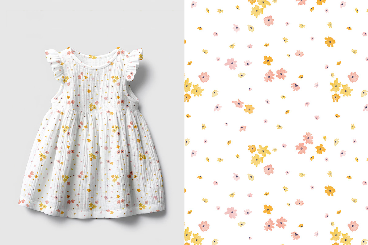 Kids floral seamless pattern checks, a Graphic by DigitalArsiart (Photo 8 of 13)