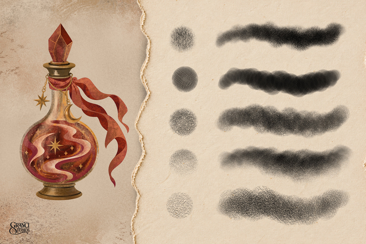 Textures Volume 2 -Procreate Brushes, a Brush Add-On by GRANCI STUDIOS (Photo 6 of 7)