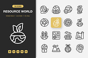 Resource World Icons, an Icon by Spacepixel Creative (Thumbnail 1 of 3)