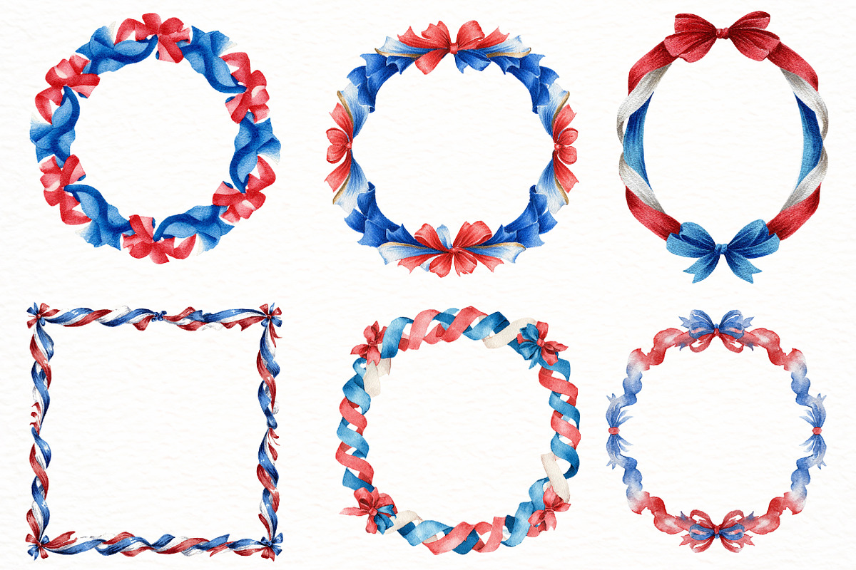 Coquette Patriotic Frames Clipart, an Illustration by Designworld (Photo 5 of 8)