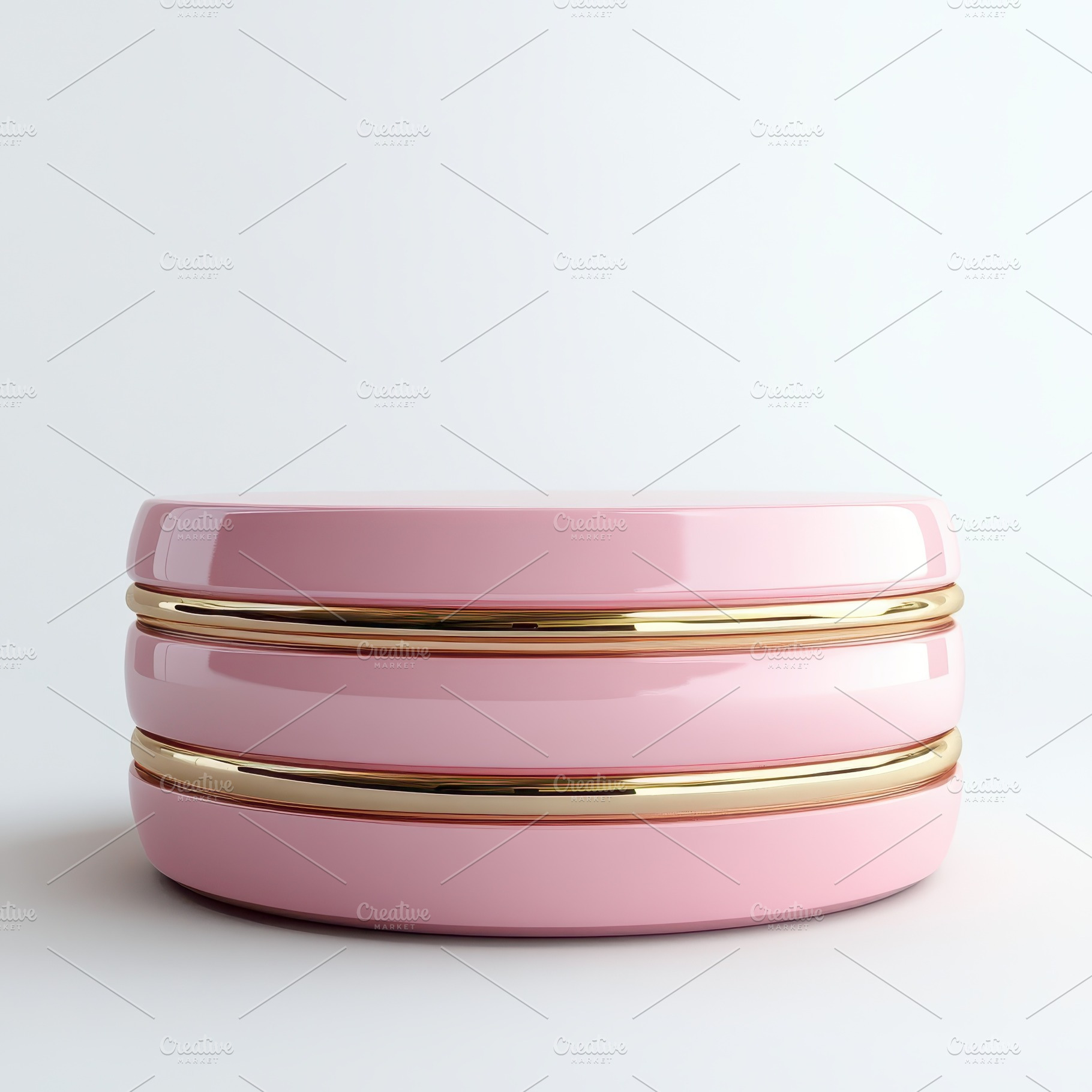 Pink gold layered display stand eleg, an Abstract Photo by Pixeness Studio