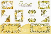 Watercolor Pears Clipart/Pattern, an Illustration by Andre_Eva (Thumbnail 8 of 10)