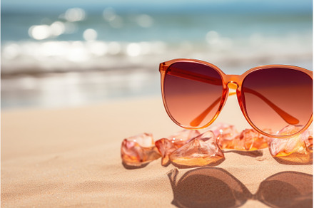 Beach fashion woman sunglasses, a Holiday Photo by Ylivdesign